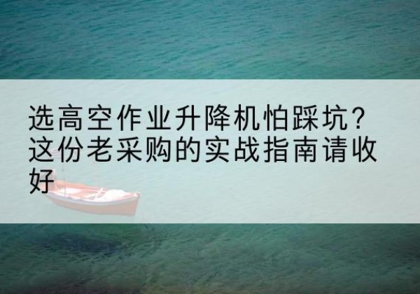 都江堰高空作业升降机厂家推荐-选高空作业升降机怕踩坑？这份老采购的实战指南请收好